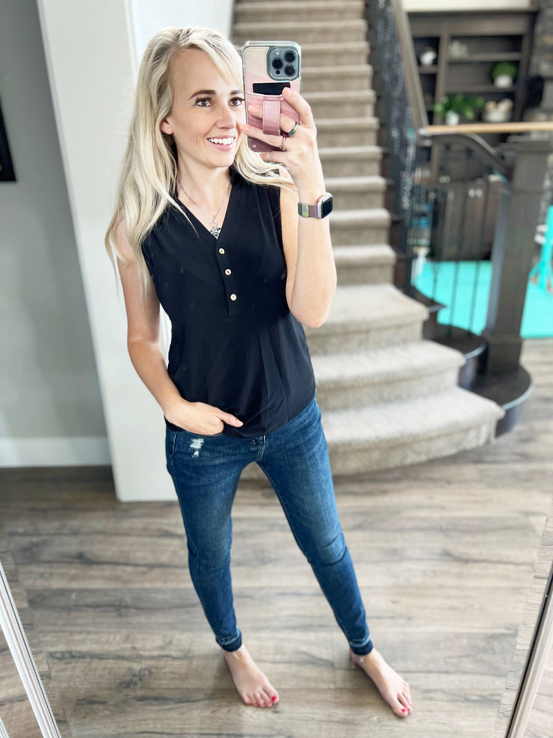 Leave it Behind Tank Top in Black