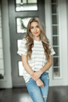 Under the Shadows Striped Top in Off White (SALE)