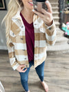 Listen Up Plaid Jacket in Taupe Plaid