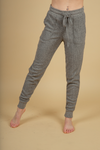 Around My Waist Ribbed Joggers in Heather Mocha