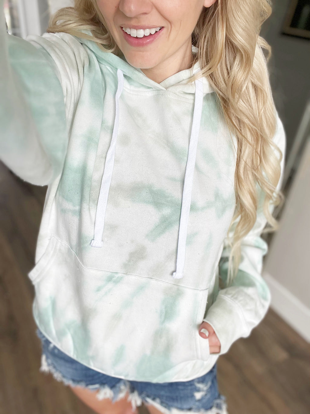 Do it Again Tie Dye Hoodie in Mint