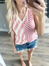 Full of Sunshine Stripe Tank Top in Pink