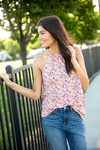 So Much Floral Tank Top in Peach (SALE)