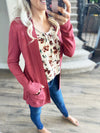 Only Love Cardigan in Marloon