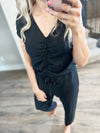 Call Me Up Jumpsuit in Black