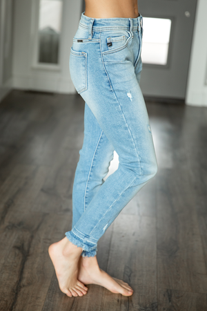 KanCan Hear It Distressed Light Wash Jeans (SALE)