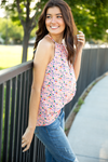 So Much Floral Tank Top in Peach (SALE)
