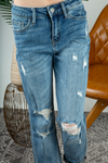 Vervet Around and Around Distressed Girlfriend Jeans (SALE)