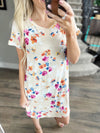 Sunny Days Floral Dress in Sand