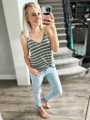 Try Something Striped Reversible Tank Top (Multiple Colors) (SALE)