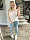 Good for You Striped Tank Top in Blush