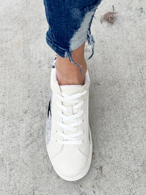 Very G Say Hello Sneakers in White and Silver