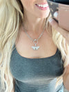 Treasure Jewels Butterfly Necklace in Silver