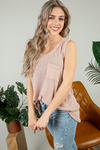 Going Back Home Sweater tank in Blush