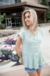 Looking Up Blouse in Mint