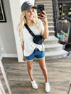 On the Path Ribbed Oversize Short Sleeve Top (Multiple Colors)
