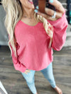Lunch Date Pullover Sweater in Hibiscus