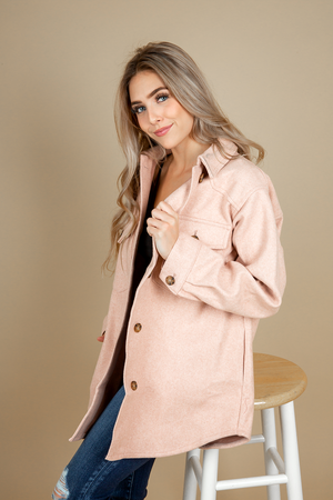 Fall in Love Shacket in Mauve (SALE)