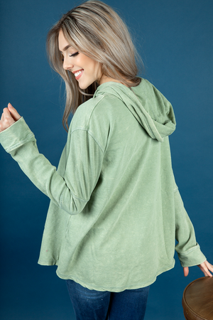 Talking to You Hoodie in Sage (SALE)