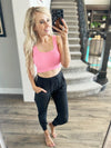 Miracle Ribbed Square Neck Padded Cropped Tank (Multiple Colors)