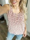 No Plans Floral Tank in Cream and Amber