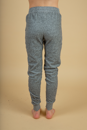 Around My Waist Ribbed Joggers in Heather Gray (SALE)