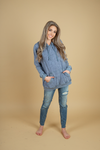 Holding You Back Hoodie in Denim (SALE)