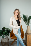 Cute As a Button Snap Cardigan (Soft Colors)