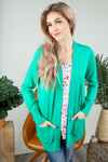Letting Go Tonight Cardigan in Kelly Green (SALE)