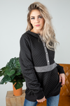 Going Away Quilted Hoodie in Black