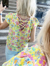 Right Now Floral Blouse in Yellow