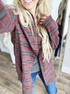 Know It Plaid Top in Deep Burgundy