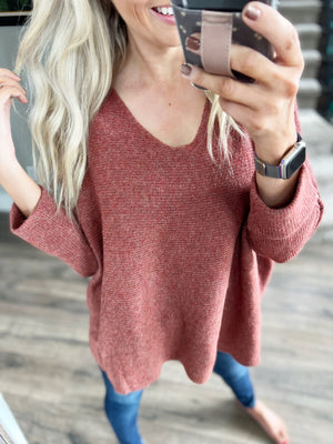 Only One Sweater in Heather Rust