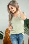 Everything To Me Heathered V-Neck Tee (Multiple Colors) (SALE)