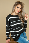 Let it Move Sweater Top in Black