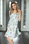 Can You Feel It Floral Dress in Dusty Blue (SALE)