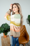 Stop Believing Color Block Top in Mustard, Mauve, and Mint (SALE)