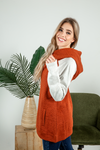 Meet Me Here Double Hoodie in Rust (SALE)