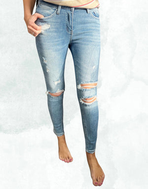 Vervet Higher Education Mid Rise Ankle Skinny Jeans