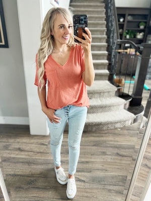 Get it Today V-Neck Tee (Multiple Colors) (SALE)