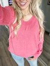 Lunch Date Pullover Sweater in Hibiscus