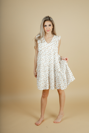 Everyone Else Should Floral Dress in Ivory (SALE)