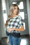 Running Around Buffalo Plaid Top in Black and Ivory (SALE)