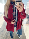 Enough For You Corduroy Jacket in Garnet