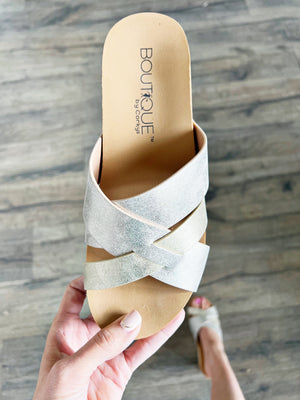 Corky's Floating On A Cloud Sandals In Light Gold