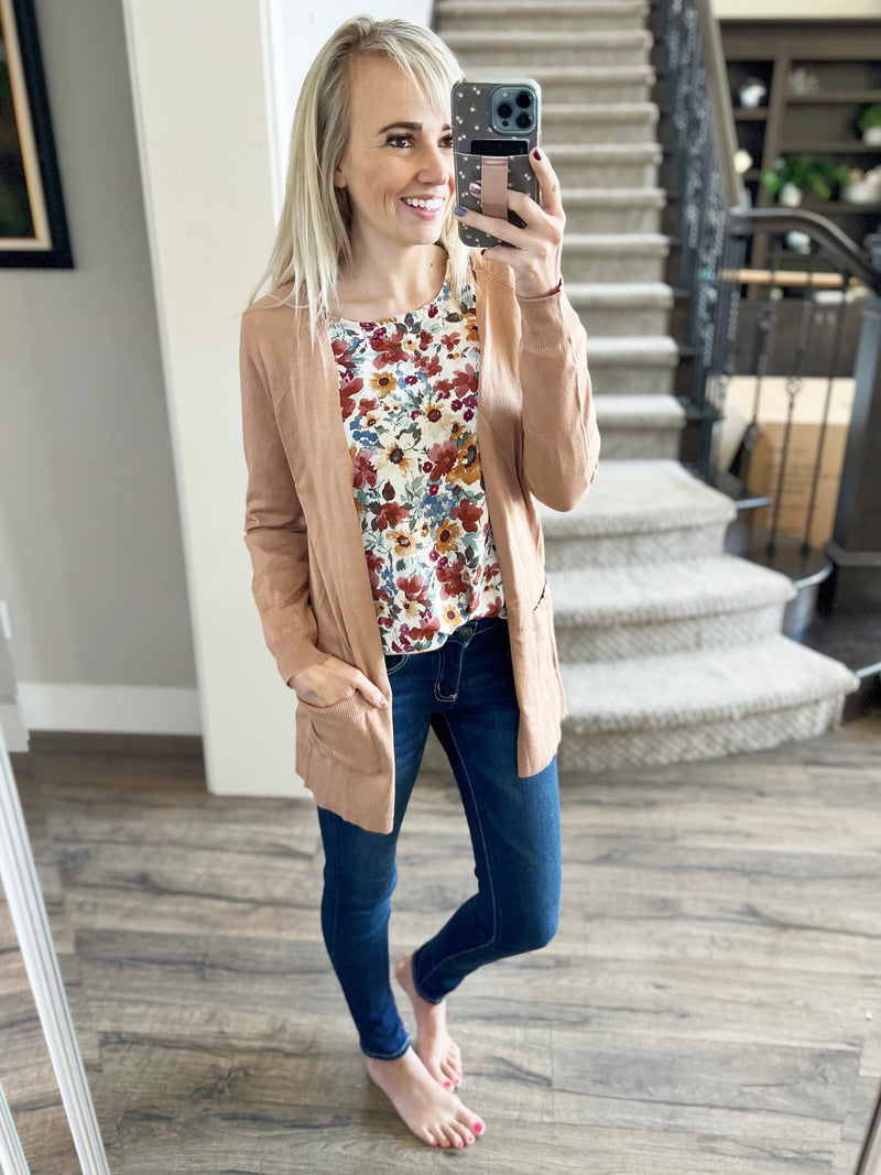 Leading Lady Cardigan in Light Pumpkin