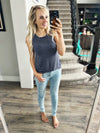 Thread & Supply Sinclair Tank in Navy and White Stripes