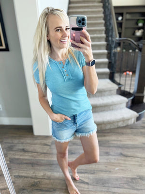 Heaven On Earth Henley Top (Multiple Colors)