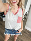 Prevent It Striped Tank in Coral (SALE)