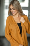 Next Week Knit Cardigan in Bright Caramel